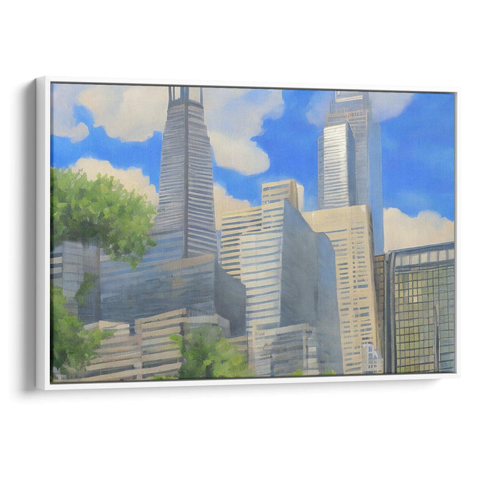 Realism Willis Tower Print - Canvas Art Print by Kanvah