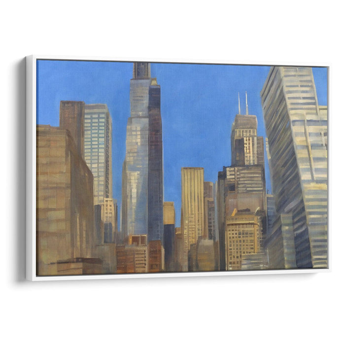 Realism Willis Tower Print - Canvas Art Print by Kanvah