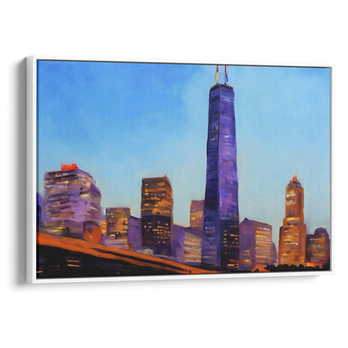 Realism Willis Tower Print - Canvas Art Print by Kanvah