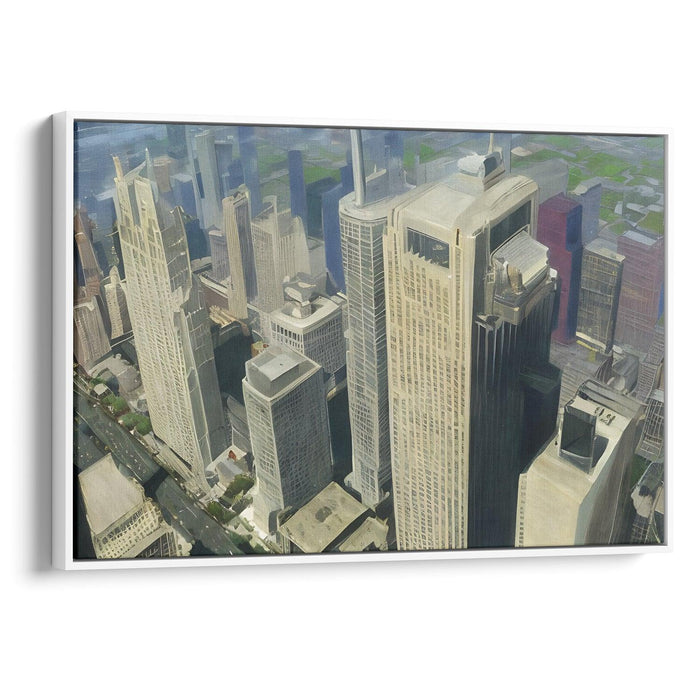 Realism Willis Tower Print - Canvas Art Print by Kanvah