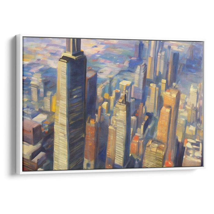 Realism Willis Tower Print - Canvas Art Print by Kanvah