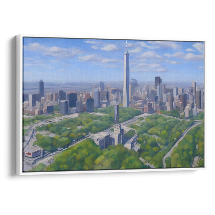 Realism Willis Tower Print - Canvas Art Print by Kanvah