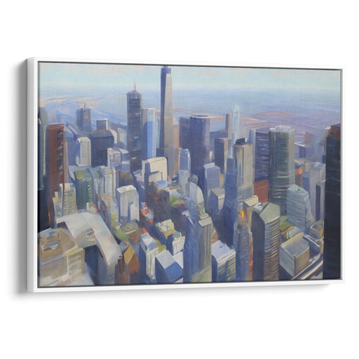 Realism Willis Tower Print - Canvas Art Print by Kanvah