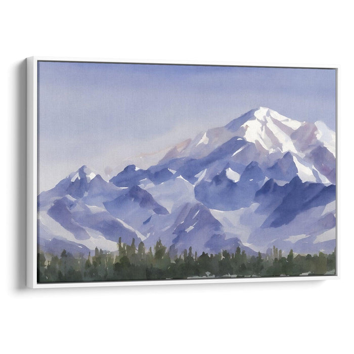 Watercolor Denali Print - Canvas Art Print by Kanvah