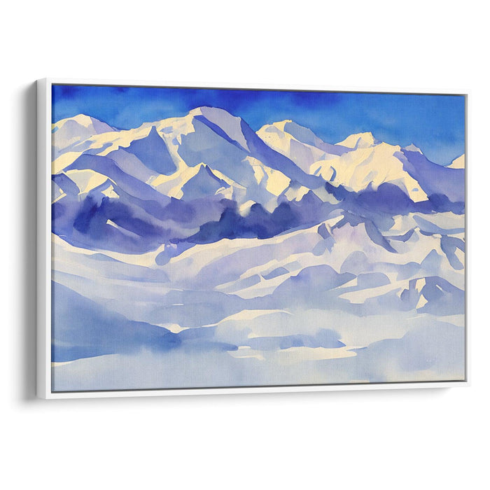 Watercolor Denali Print - Canvas Art Print by Kanvah