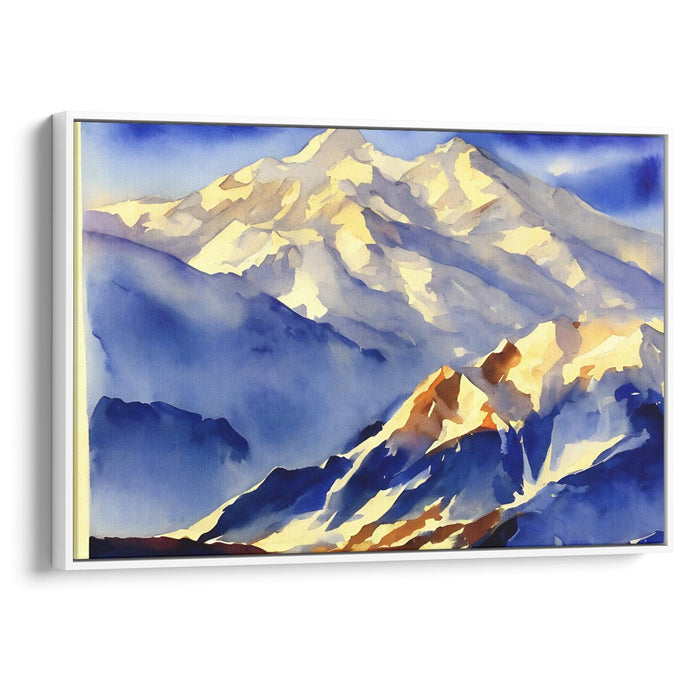 Watercolor Denali Print - Canvas Art Print by Kanvah