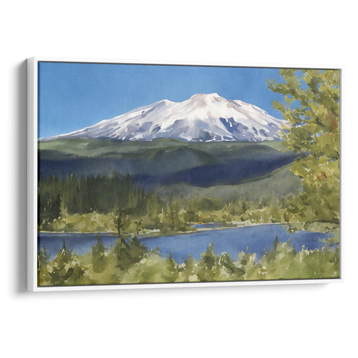 Watercolor Mount St. Helens Print - Canvas Art Print by Kanvah