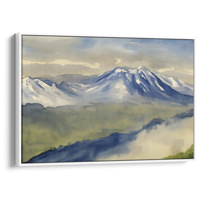 Watercolor Mount St. Helens Print - Canvas Art Print by Kanvah