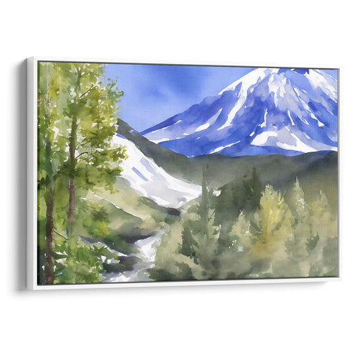 Watercolor Mount St. Helens Print - Canvas Art Print by Kanvah