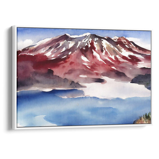 Watercolor Mount St. Helens Print - Canvas Art Print by Kanvah