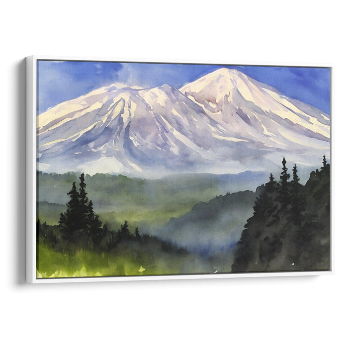 Watercolor Mount St. Helens Print - Canvas Art Print by Kanvah