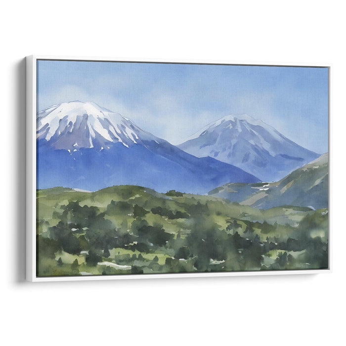 Watercolor Mount St. Helens Print - Canvas Art Print by Kanvah