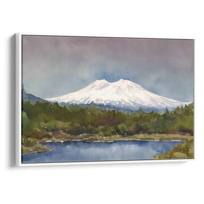 Watercolor Mount St. Helens Print - Canvas Art Print by Kanvah