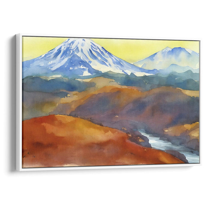 Watercolor Mount St. Helens Print - Canvas Art Print by Kanvah