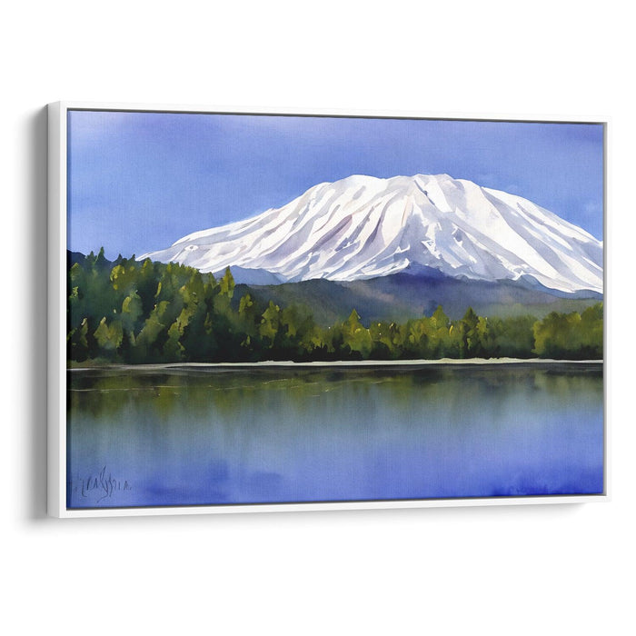 Watercolor Mount St. Helens Print - Canvas Art Print by Kanvah