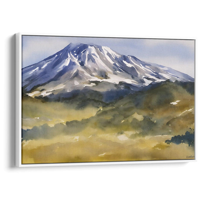 Watercolor Mount St. Helens Print - Canvas Art Print by Kanvah