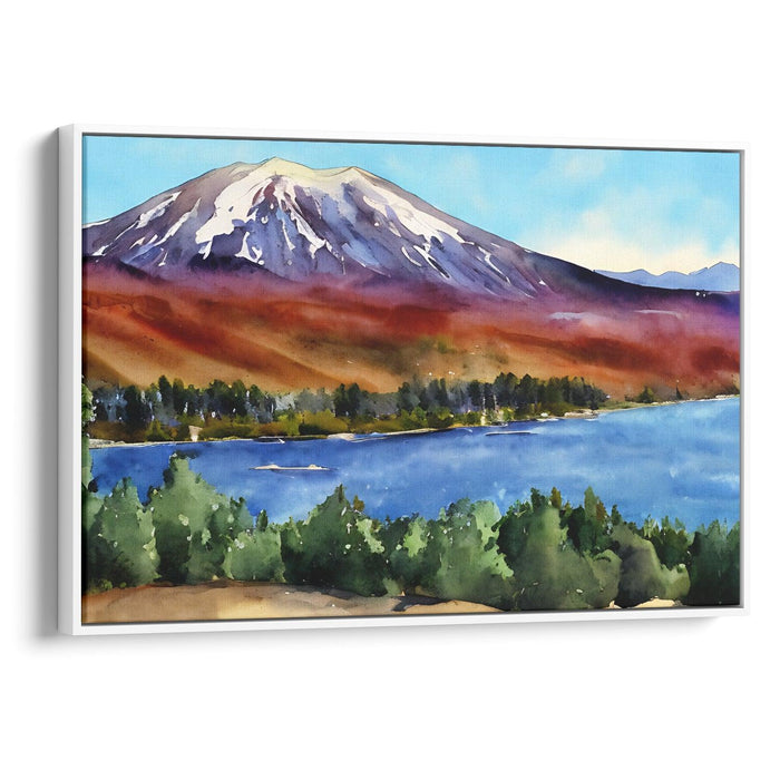 Watercolor Mount St. Helens Print - Canvas Art Print by Kanvah