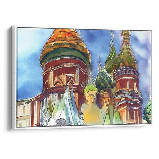 Watercolor St. Basil's Cathedral Print - Canvas Art Print by Kanvah