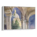 Watercolor Colonnade of St. Peter's Basilica Print - Canvas Art Print by Kanvah