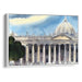 Watercolor Colonnade of St. Peter's Basilica Print - Canvas Art Print by Kanvah