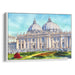 Watercolor Colonnade of St. Peter's Basilica Print - Canvas Art Print by Kanvah