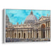 Watercolor Colonnade of St. Peter's Basilica Print - Canvas Art Print by Kanvah