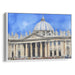 Watercolor Colonnade of St. Peter's Basilica Print - Canvas Art Print by Kanvah