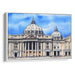 Watercolor Colonnade of St. Peter's Basilica Print - Canvas Art Print by Kanvah