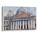 Watercolor Colonnade of St. Peter's Basilica Print - Canvas Art Print by Kanvah