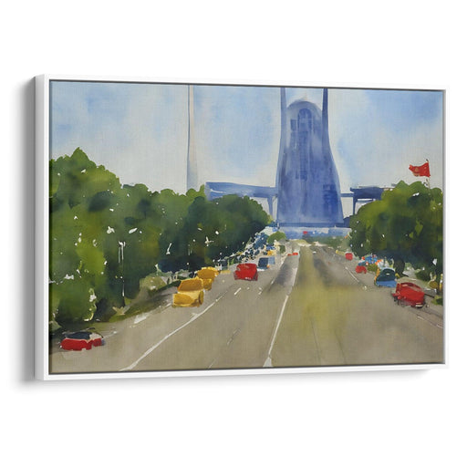 Watercolor St. Louis Arch Print - Canvas Art Print by Kanvah