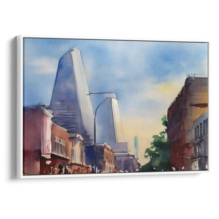 Watercolor St. Louis Arch Print - Canvas Art Print by Kanvah