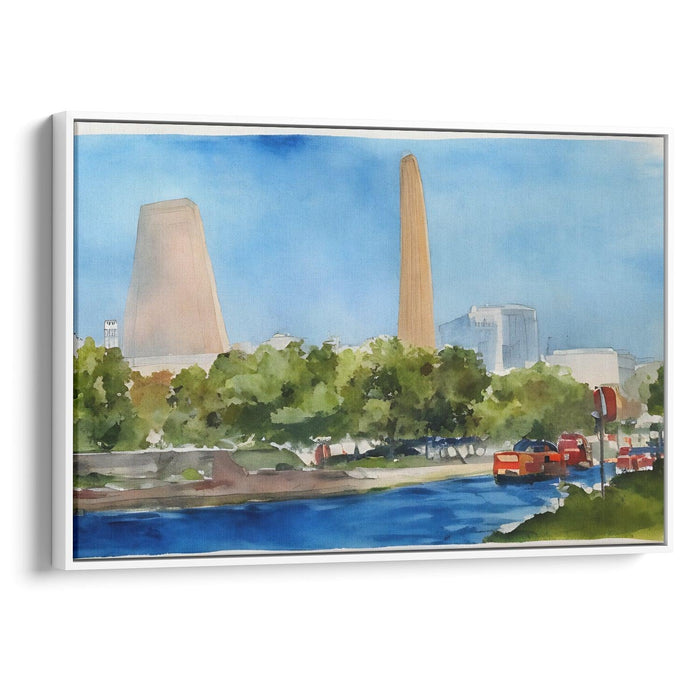 Watercolor St. Louis Arch Print - Canvas Art Print by Kanvah