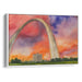 Watercolor St. Louis Arch Print - Canvas Art Print by Kanvah