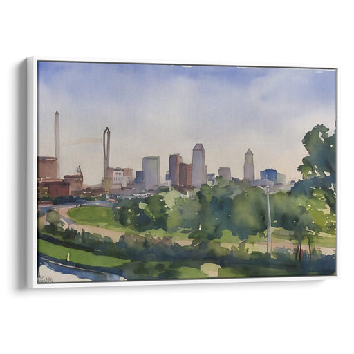 Watercolor St. Louis Arch Print - Canvas Art Print by Kanvah