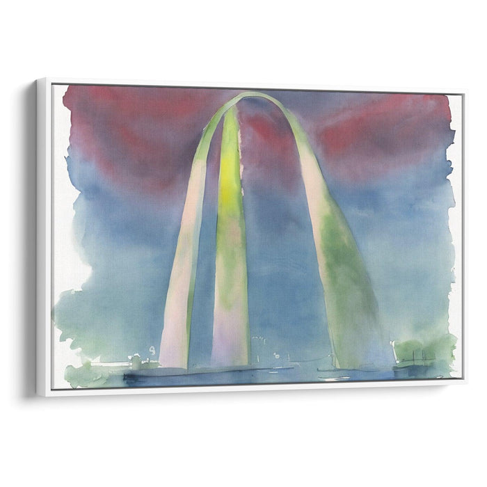 Watercolor St. Louis Arch Print - Canvas Art Print by Kanvah