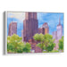 Watercolor Willis Tower Print - Canvas Art Print by Kanvah