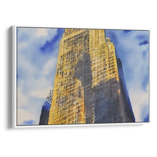 Watercolor Willis Tower Print - Canvas Art Print by Kanvah