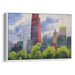 Watercolor Willis Tower Print - Canvas Art Print by Kanvah