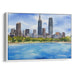 Watercolor Willis Tower Print - Canvas Art Print by Kanvah