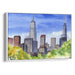 Watercolor Willis Tower Print - Canvas Art Print by Kanvah