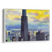 Watercolor Willis Tower Print - Canvas Art Print by Kanvah