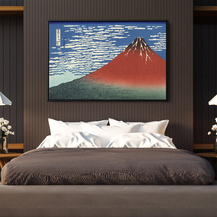 Fuji, Mountains in clear Weather (Red Fuji) by Katsushika Hokusai - Canvas Artwork