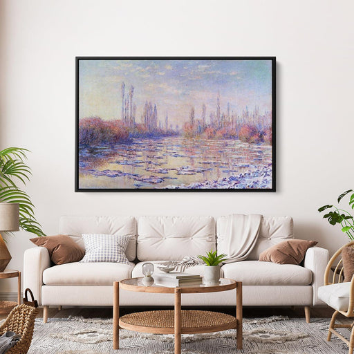 Floating Ice on the Seine by Claude Monet - Canvas Artwork