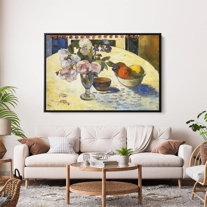 Flowers in a fruit bowl by Paul Gauguin - Canvas Artwork