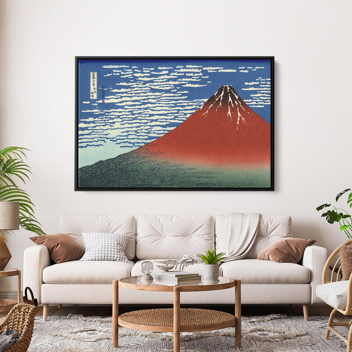 Fuji, Mountains in clear Weather (Red Fuji) by Katsushika Hokusai - Canvas Artwork