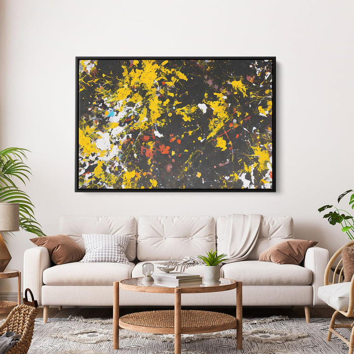 Yellow Abstract Splatter #122 - Kanvah