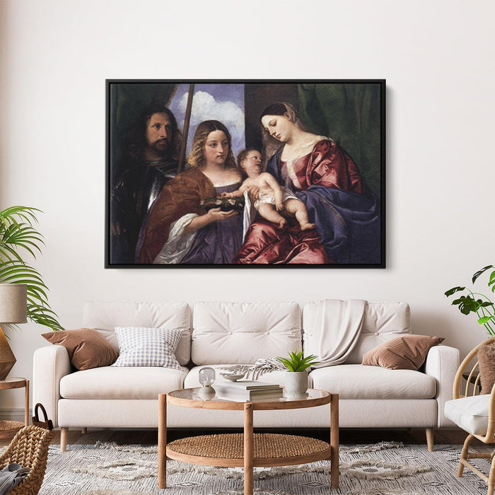 Madonna and Child with Sts Dorothy and George by Titian - Canvas Artwork