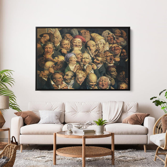 Meeting of thirty-five heads of expression by Honore Daumier - Canvas Artwork
