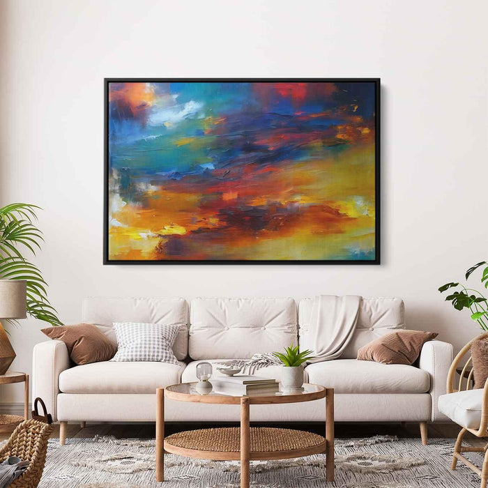 Orange Abstract Print #131 - Kanvah