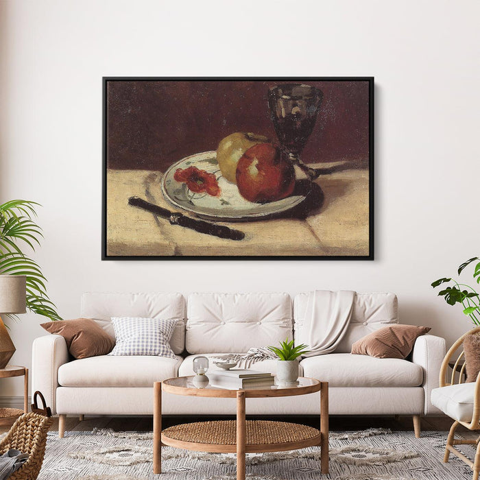 Still Life Apples and a Glass by Paul Cezanne - Canvas Artwork